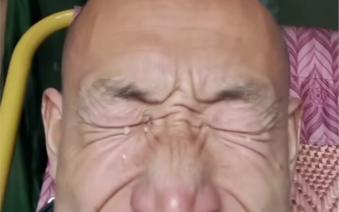 He cried when something happened to the troll.