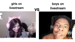Girls Livestream vs Boys Livestream