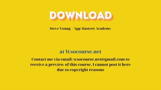 Steve Young – App Masters Academy – Free Download Courses