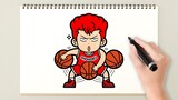 How to draw Slam dunk character (Sakuragi hanamichi)
