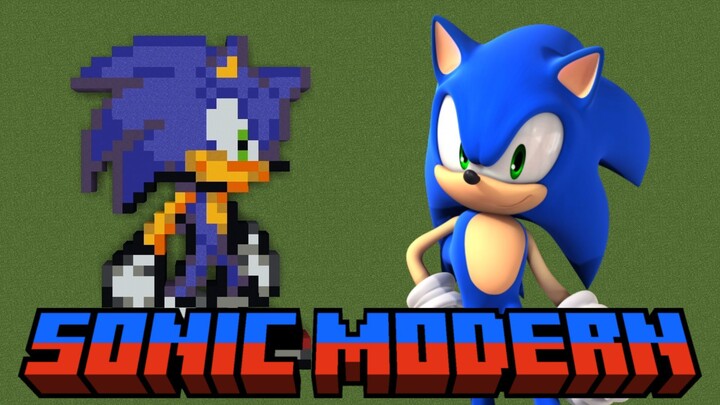 Build Modern Sonic The Hedgehog Pixels Art Minecraft