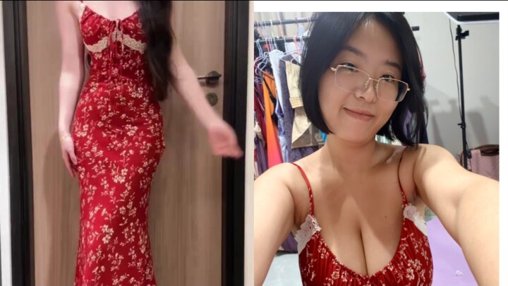 Plus-size women wearing the same dress. What a difference!