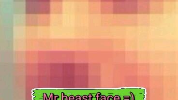 Mr beast face blurred