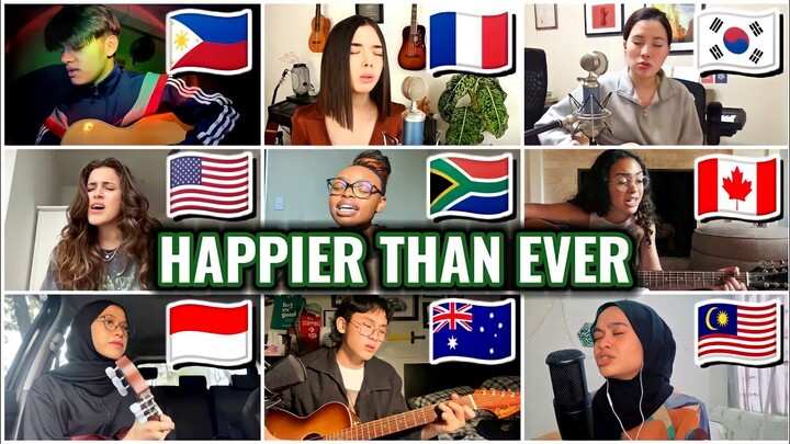 HAPPIER THAN EVER by Billie Eilish | Who sang it better? | Indonesia, Usa, Philippines, South Korea