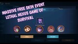 New event win free massive epic and hero skin in mobile legends Game of Survival