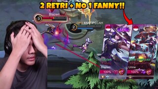 Ketemu TOP 1 GLOBAL FANNY Pake 2 RETRI Coy , PUSING PALA LAWANNYA!! - Mobile Legends