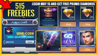 Free Promo Diamonds and Skins | 515Eparty Events - MLBB