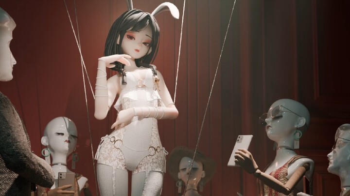 橱窗里的白模特