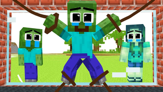 โรงเรียนสัตว์ประหลาด Baby Zombie กลายเป็น Fire Superhero เพราะช่วยพ่อแม่ - Minecraft Animation