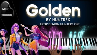 Golden by HUNTR/X (KPOP Demon Hunters OST) piano cover + sheet music + lyrics