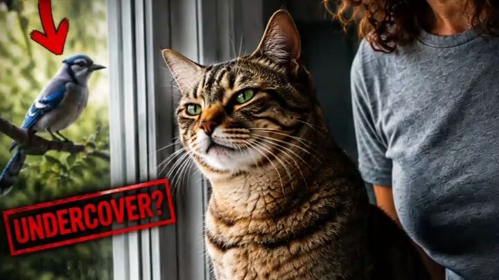 🐱🚨 THAT BIRD IS DEFINITELY HIDING SOMETHING… 😂 #sassycats #funny