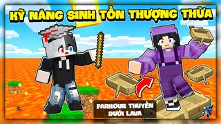 Siro Và Noob Ruby Sinh Tồn Siêu Pro Bằng Kỹ Năng Parkour Trên Lava