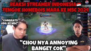 REAKSI STREAMER INDONESIA🇮🇩 TENGOK HOMEBOIS MARA KE MSC 2024 🔥 - UDIL BACK TO MSCCCCC🔥🔥🔥