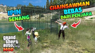 IPIN DAN JUNIOR MEMBEBASKAN CHAINSAWMAN DARI PENJARA MARKAS The AVENGERS - GTA 5 AVENGERS