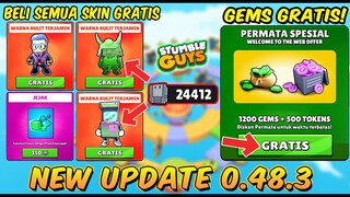 NEW UPDATE 0.48.3! BELI 3 SKIN GRATIS RETRO RUMBLE DAN CARA KLAIM 1200 GEMS GRATIS - Stumble Guys