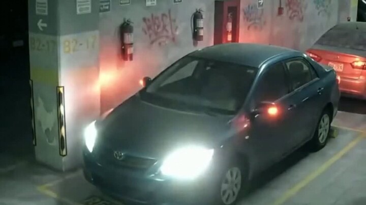 The garage cam caught this at 3:33 AM. No one was near the car. #shorts