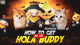 HOW TO GET HOLA BUDDY IN PUBG MOBILE | 10 UC SPIN | HALLOWEEN COMPANIONS | 10 UC LUCK