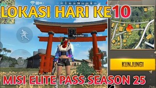 LOKASI PETA HARTA HARI KE 10 MISI ELITE PASS SEASON 25 | FREE FIRE