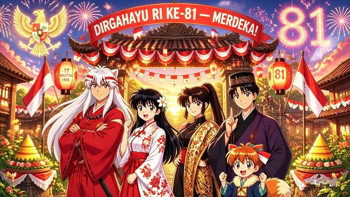 MERDEKA!!! Dirgahayu Republik Indonesia Ke - 81 (Anime AI)