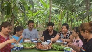 Bún Heo Quay Nước Tương Tỏi Ớt Bữa Sáng Lót Lòng kiểu Này Ngon Quá Mẹ Ơi | TKQ & Family T956