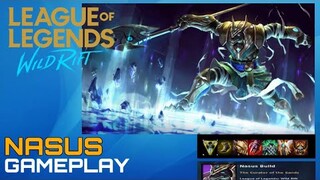 NASUS GAMEPLAY( spell+rune+build ) league of legend wild rift