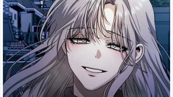 Gadis cantik berambut putih bermuka masam