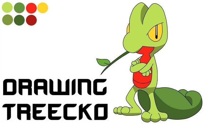 Drawing Treecko - Pokemon (Menggambar Pokemon) by OST ANIME ID