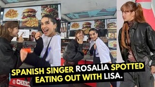 Rosalìa and Lisa spotted eating out at the burger food truck in LA.