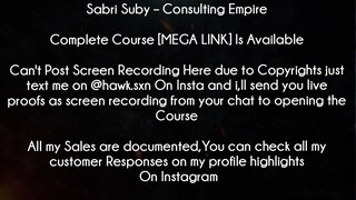 Sabri Suby Course Consulting Empire download