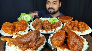 SPICY MUTTON CURRY, CHICKEN CURRY, FISH CURRY, EGG CURRY, GRAVY, SALAD ASMR MUKBANG EATING SHOW ||