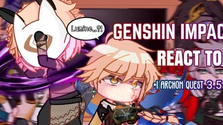 ✨Genshin lmpact React to Archon Quest 3.5 ‖ Gacha Club✨