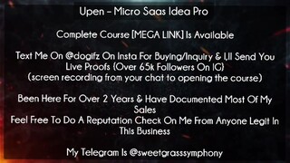 Upen Course Micro Saas Idea Pro download