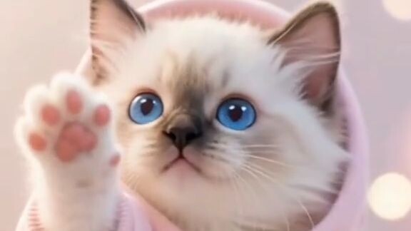 This baby cat in a hoodie just broke the internet! 😻✨