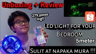 UNBOXING LED LIGHT FROM SHOPEE (Murang 5 Meters +Review) |Brenan Vlogs