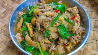 แกงไก่บ้านใส่วุ้นเส้น แกงไทยบ้านๆอร่อยๆ ทำง่าย สไตล์| ครัวบ้านๆ Channel