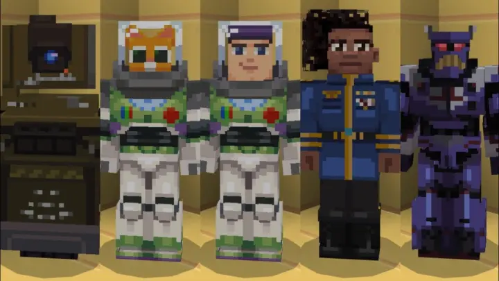 Minecraft Lightyear DLC - All Custom Characters In Game (Buzz, Zurg, Sox)
