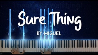 Sure Thing by Miguel (higher key, Black Pink version) piano cover + sheet music