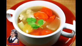 ซุปแครอท หมูสับ : Carrots Soup l Sunny Thai Food