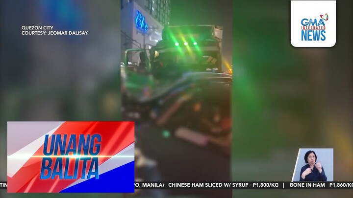 Driver ng truck na umararo sa mahigit 20 sasakyan sa Katipunan Ave. Flyover, hawak... | Unang Hirit