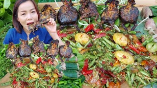 ตำถั่วแซ่บนัวกับอั่วอึ่งหอมๆ มาพร้อมส้มหมูแกล้มพริกหน่วย แซ่บหลาย18/4/65