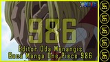 Manga 986 One Piece | Editor Oda Menangis Baca Chapter ini !