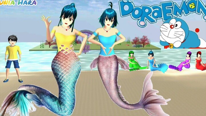 DORAEMON Sakura School Simulator เวอร์ชั่น พบกับนางเงือกยักษ์ ซากุระโรงเรียนจำลอง