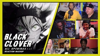 BLACK CLOVER ALL OPENINGS 1-13 | REACTION MASHUP😱