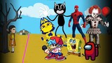 Squid game this pose  Zone Ankha / Among Us / FNF / SpongeBob / Spider Man / Cartoon Cat / Pennywise