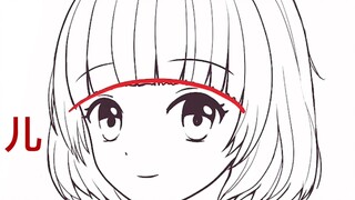 How to draw bangs? 4 common bangs drawing tutorials for beginners. Tips for drawing hair.