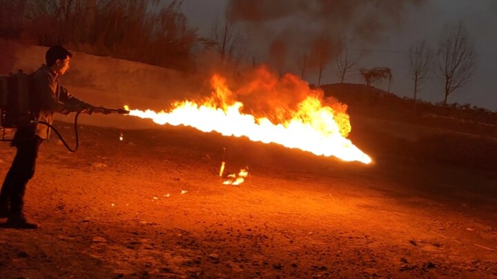 Homemade flamethrower