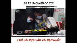 Bị gái ngủ dựa vào vai part 2 #giaitri