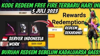 KODE REDEEM FF TERBARU 5 JULI 2023 HARI INI 100% WORK