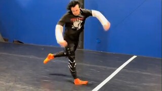 The stuntman simulates being shot and falling to the ground, whether he is running, doing somersault