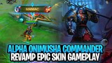 Alpha Revamp Onimusha Commander Skin Gameplay | Mobile Legends: Bang Bang